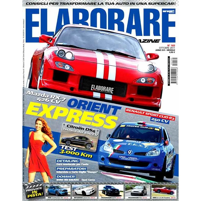 Mazda RX-7 preparata da Electronic Revolution in copertina sulla rivista Elaborare